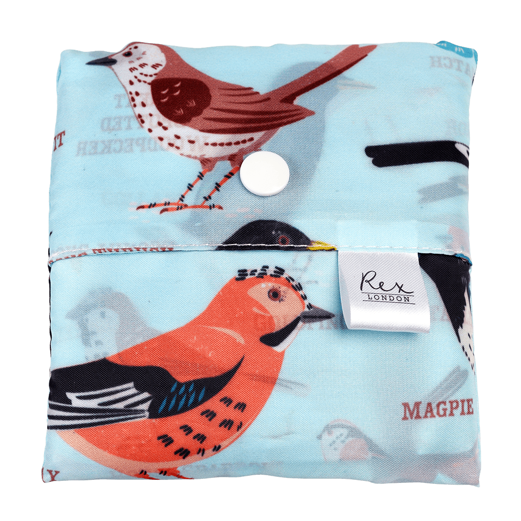 Garden Birds Foldable Recycled shopping bag
