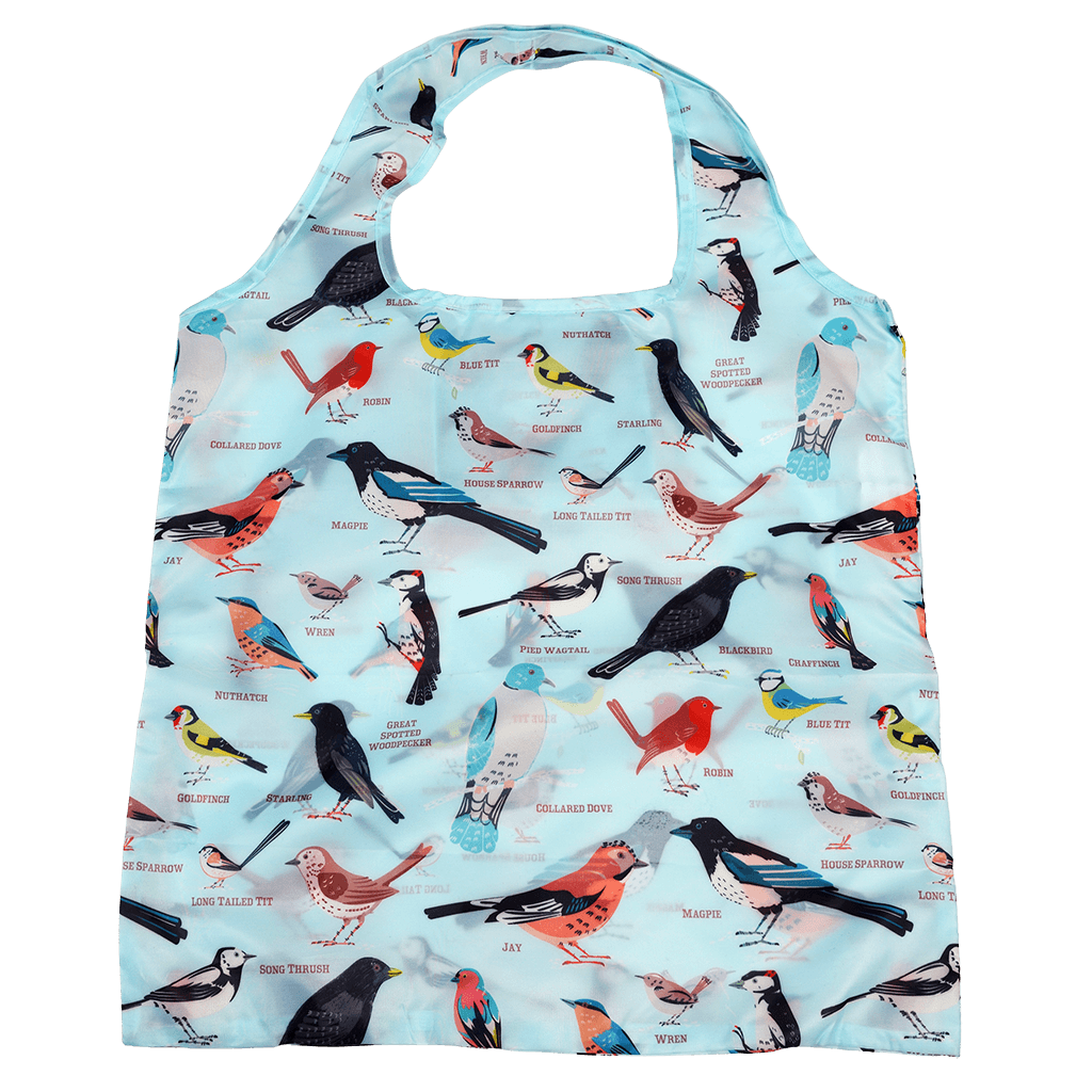 Garden Birds Foldable Recycled shopping bag