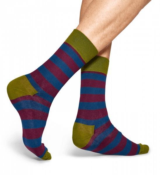 Happy Socks zokni 41-46 Happy Socks Stripe Zokni - Burgundy