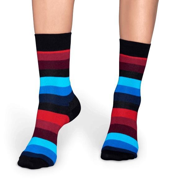Happy Socks zokni 41-46 Happy Socks Stripe Zokni - Kék/Piros