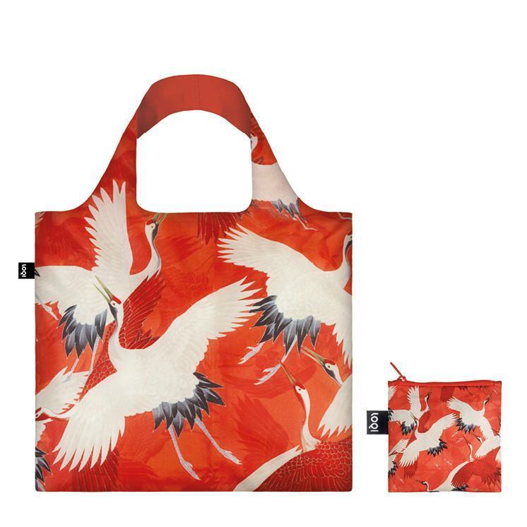 LOQI táska LOQI környezetbarát bevásárlótáska - Daru madár