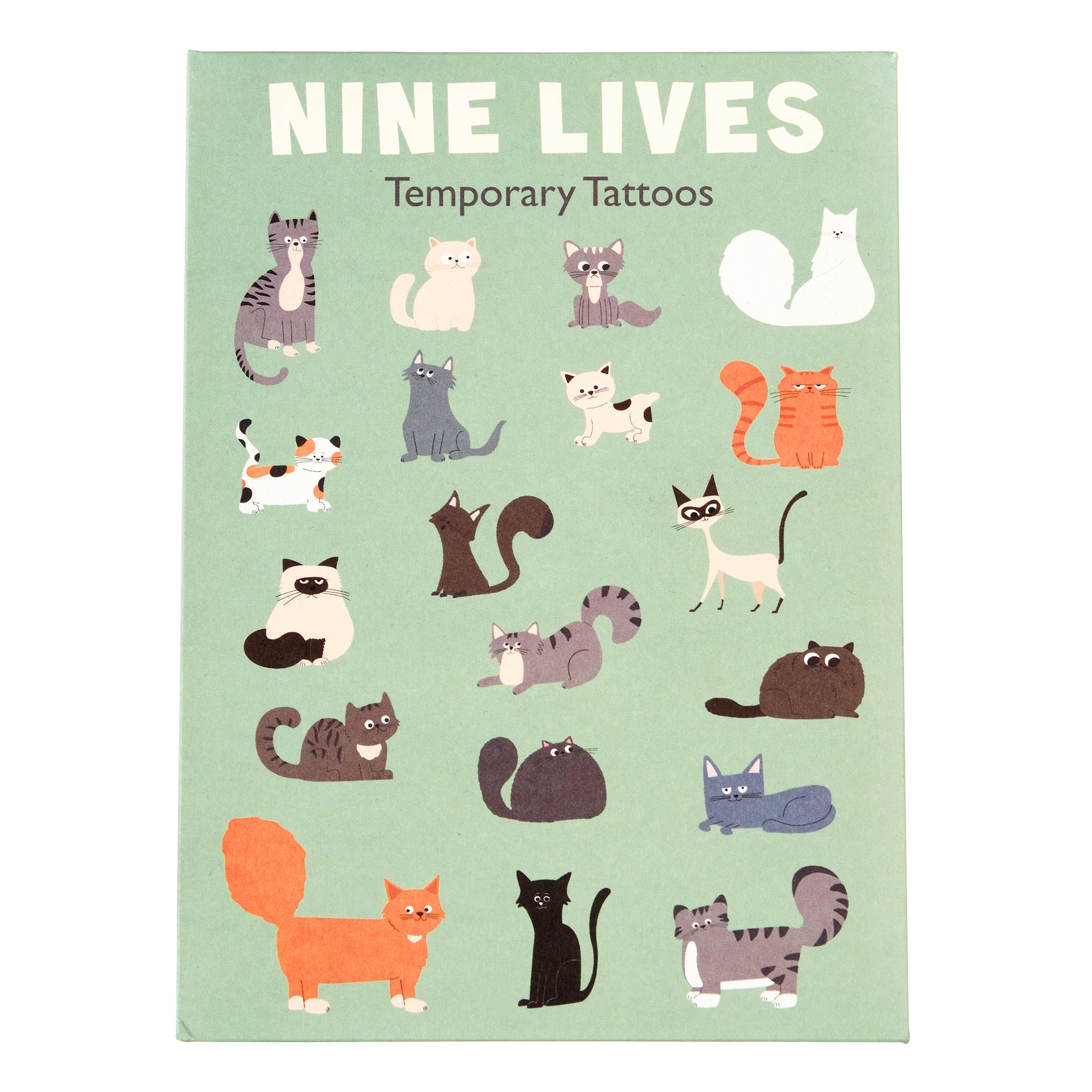 Nine Lives Temporary Tattoos (2 Sheets)