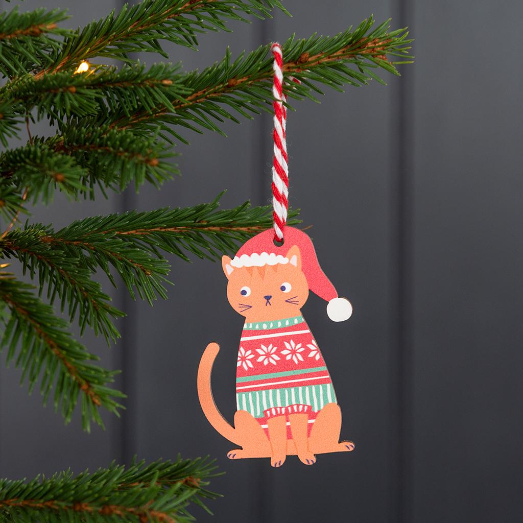 Ginger Cat Christmas Decoration