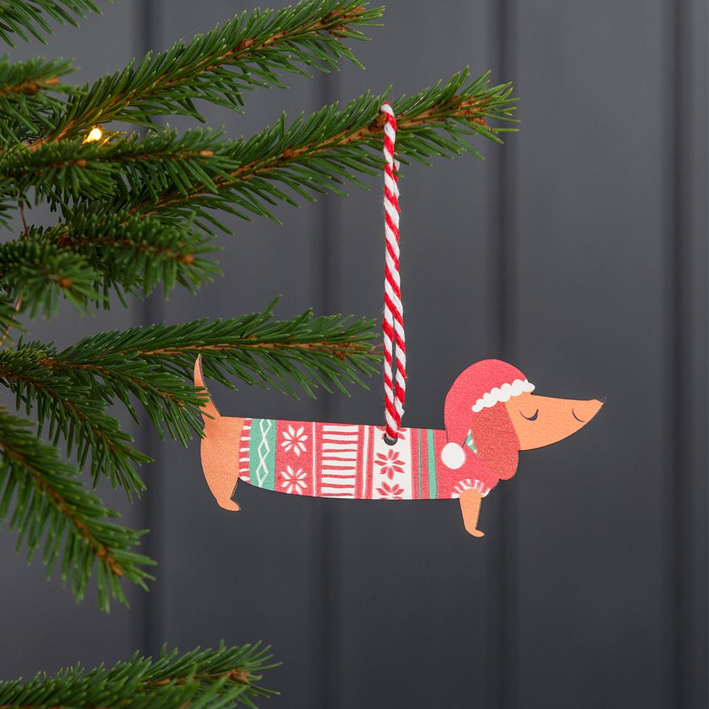Sausage Dog Christmas Decoration