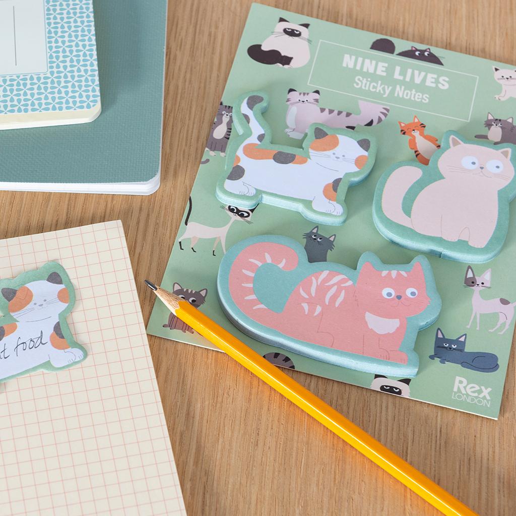 Nine Lives Sticky Notes (Set Of 3)