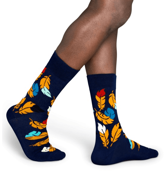 Happy Socks zokni 36-40 Happy Socks Feather sötétkék unisex zokni