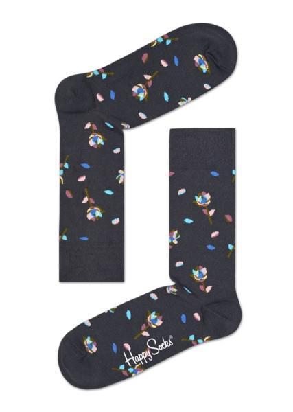Happy Socks termék 36-40 Happy Socks rose petal zokni - sötétszürke