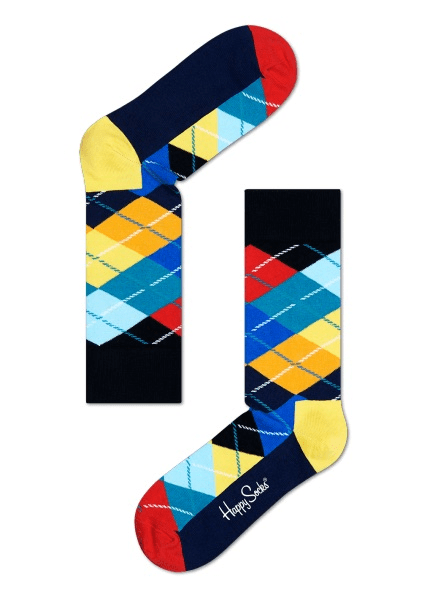 Happy Socks zokni 41-46 Happy Socks Argyle zokni kék-sárga-piros