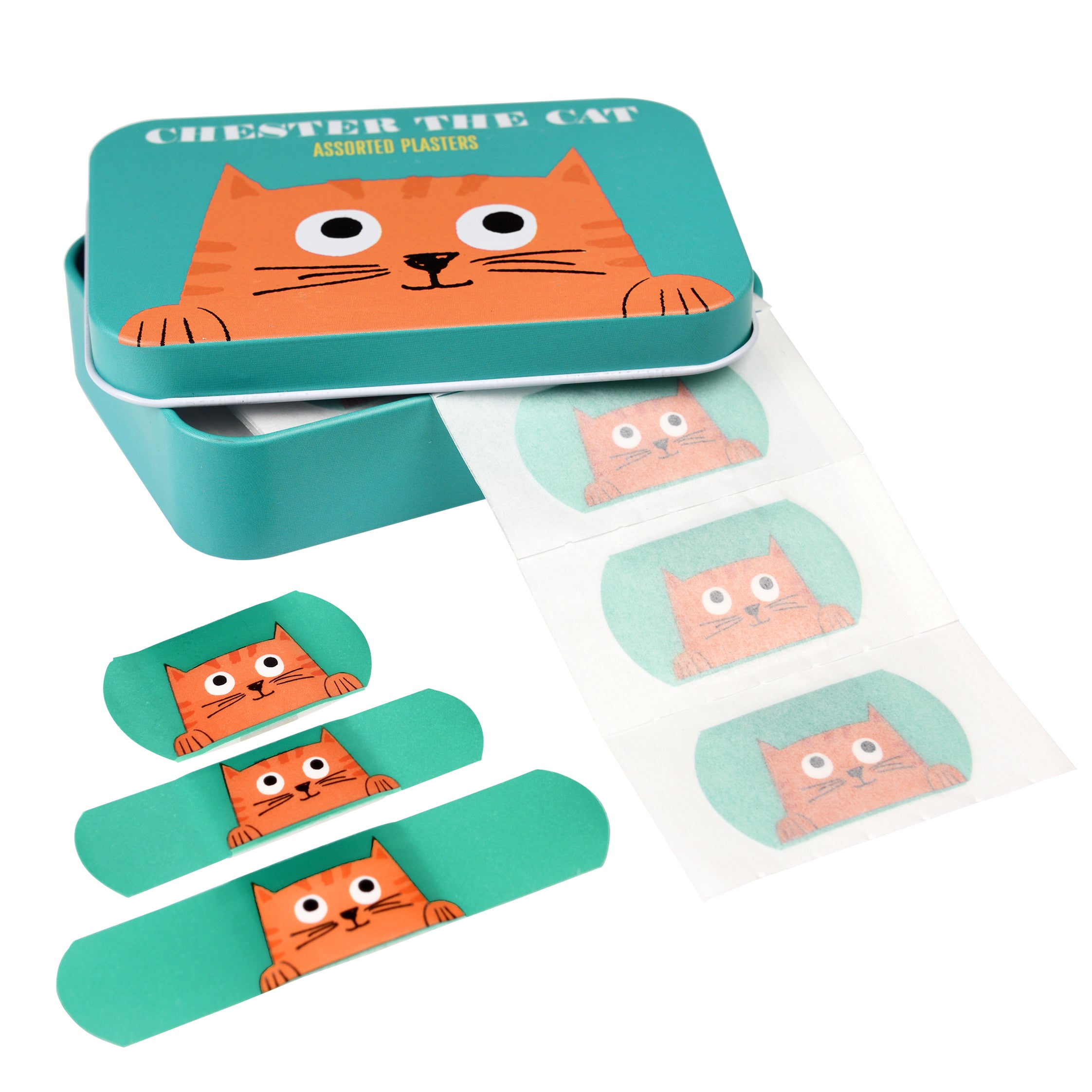 Chester The Cat Plasters In A Tin (Pack Of 30)