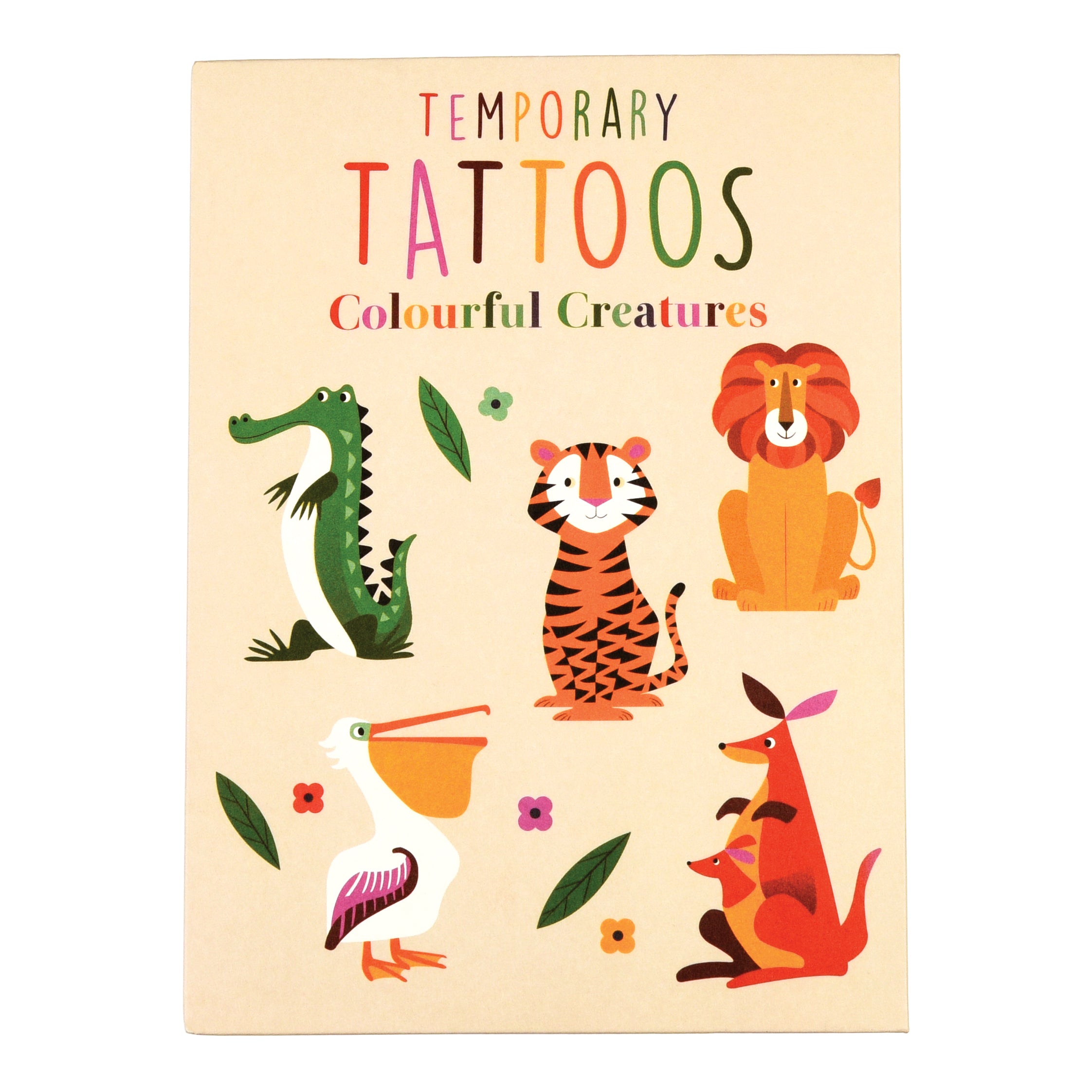 Colourful Creatures Temporary Tattoos (2 Sheets)