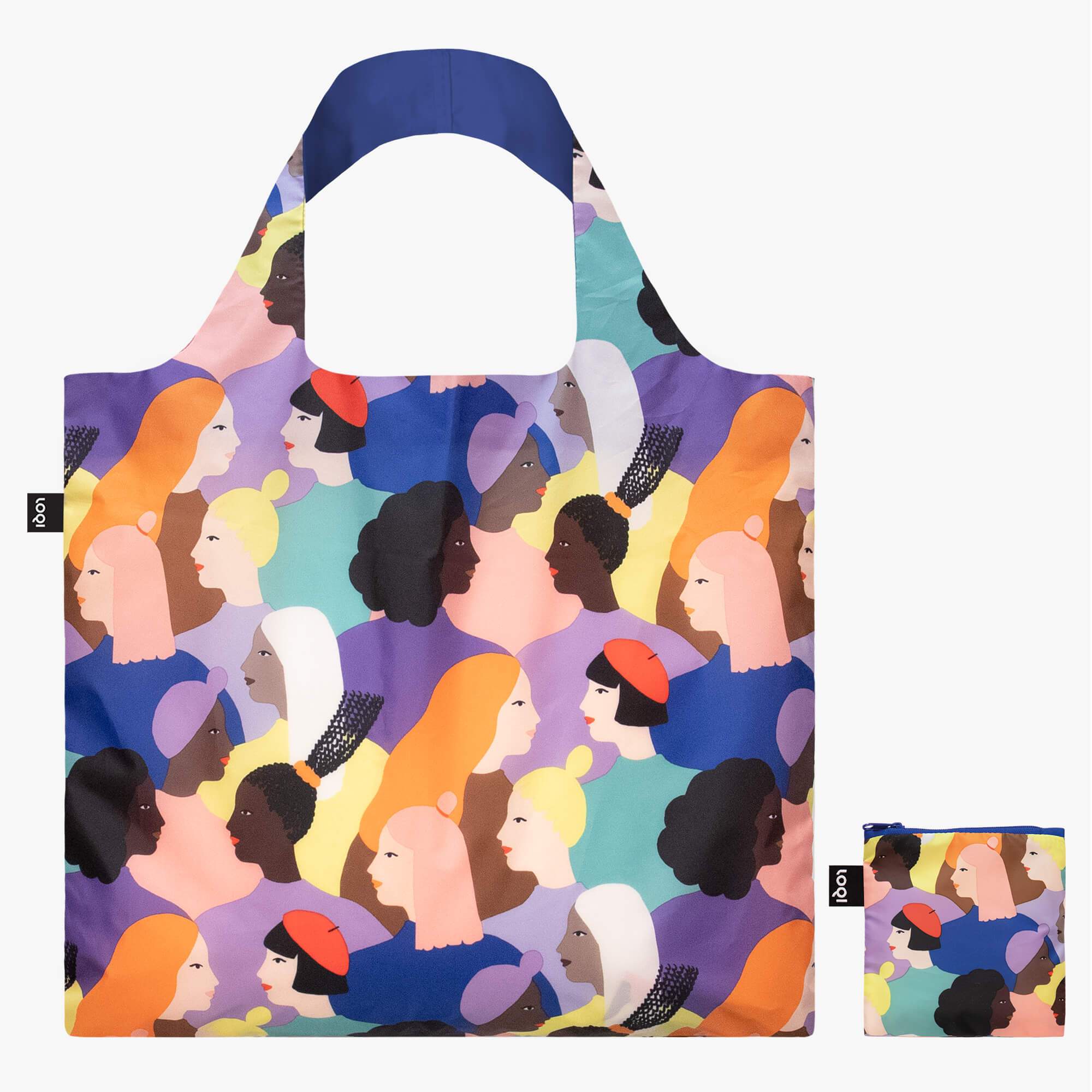 LOQI Glitter Power - Sisters Recycled Bag - környezetbarát bevásárlótáska