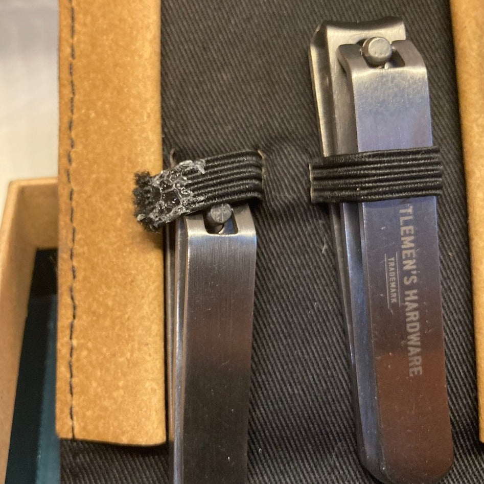 Gentlemen's Hardware Recycled Leather manikűr készlet - Black and Tan - Értékcsökkentett