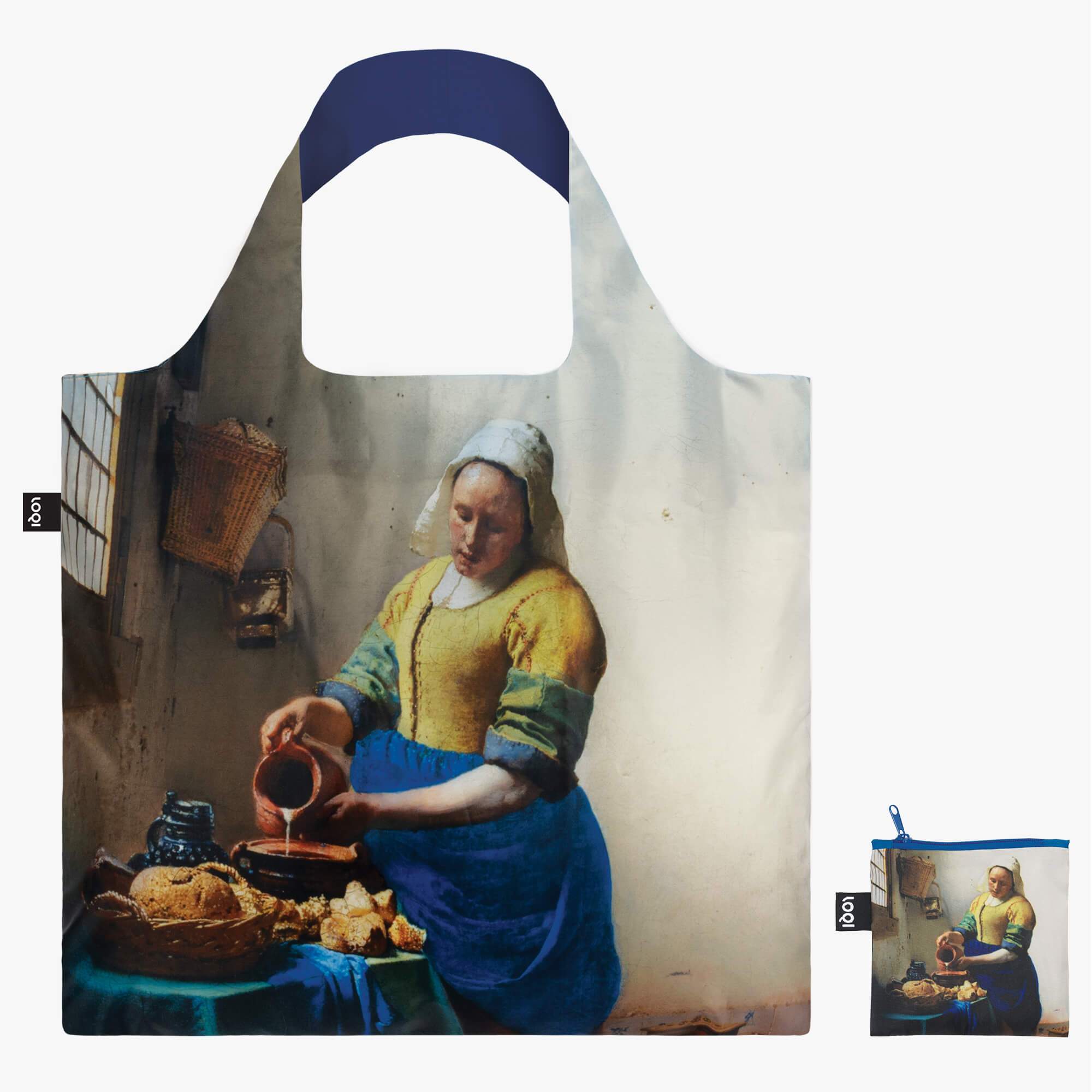 LOQI JOHANNES VERMEER - The Milkmaid with Irma Boom Bag - környezetbarát bevásárlótáska