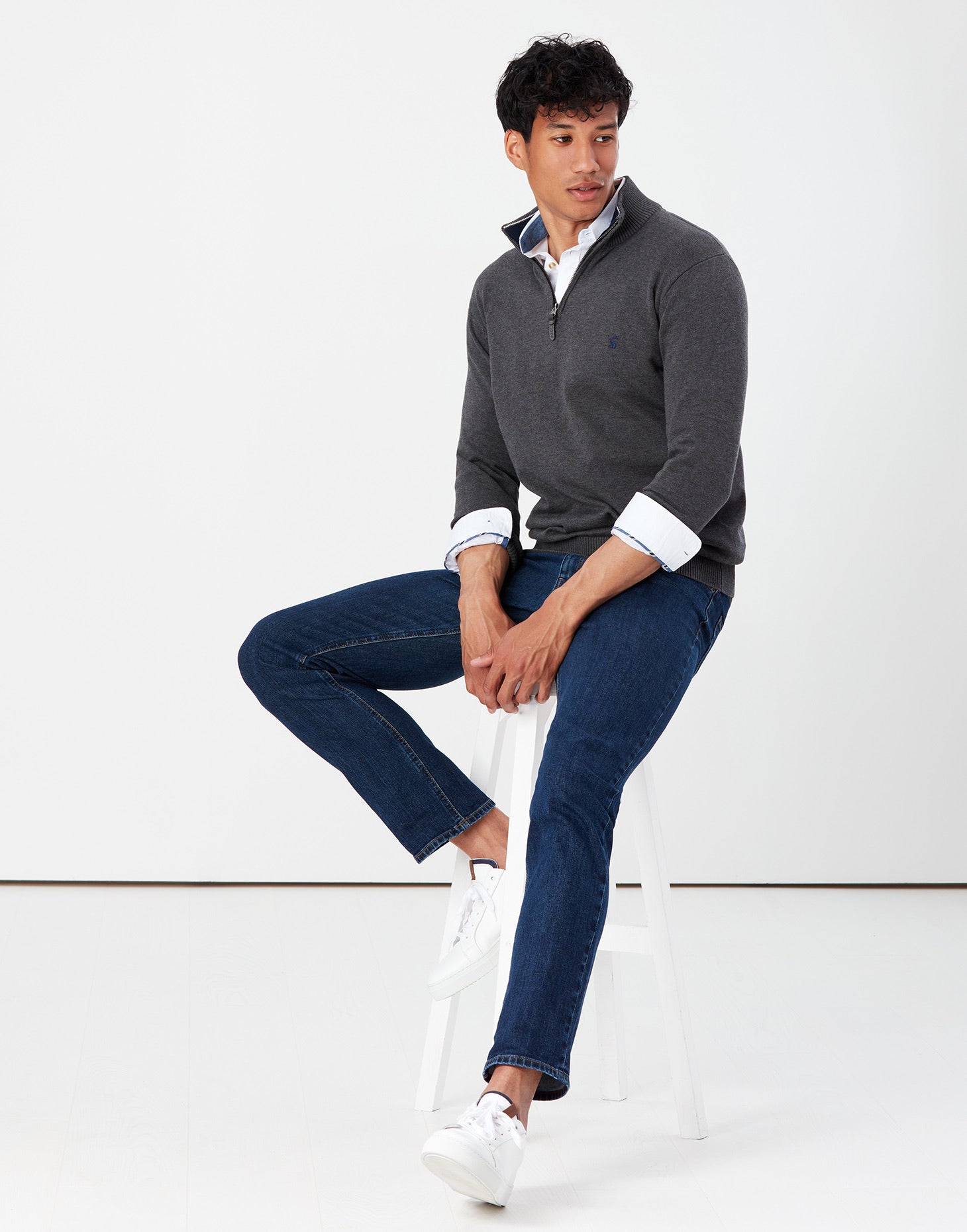 Joules Hillside Grey Marl férfi pulóver
