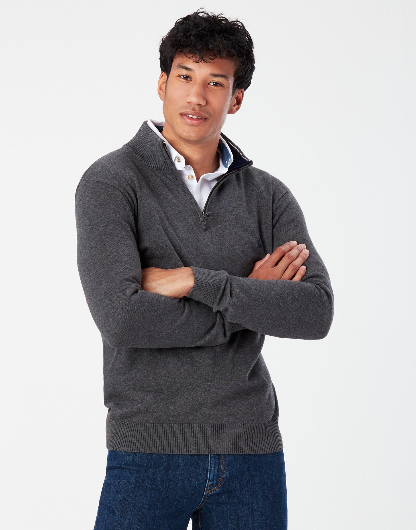 Joules Hillside Grey Marl férfi pulóver