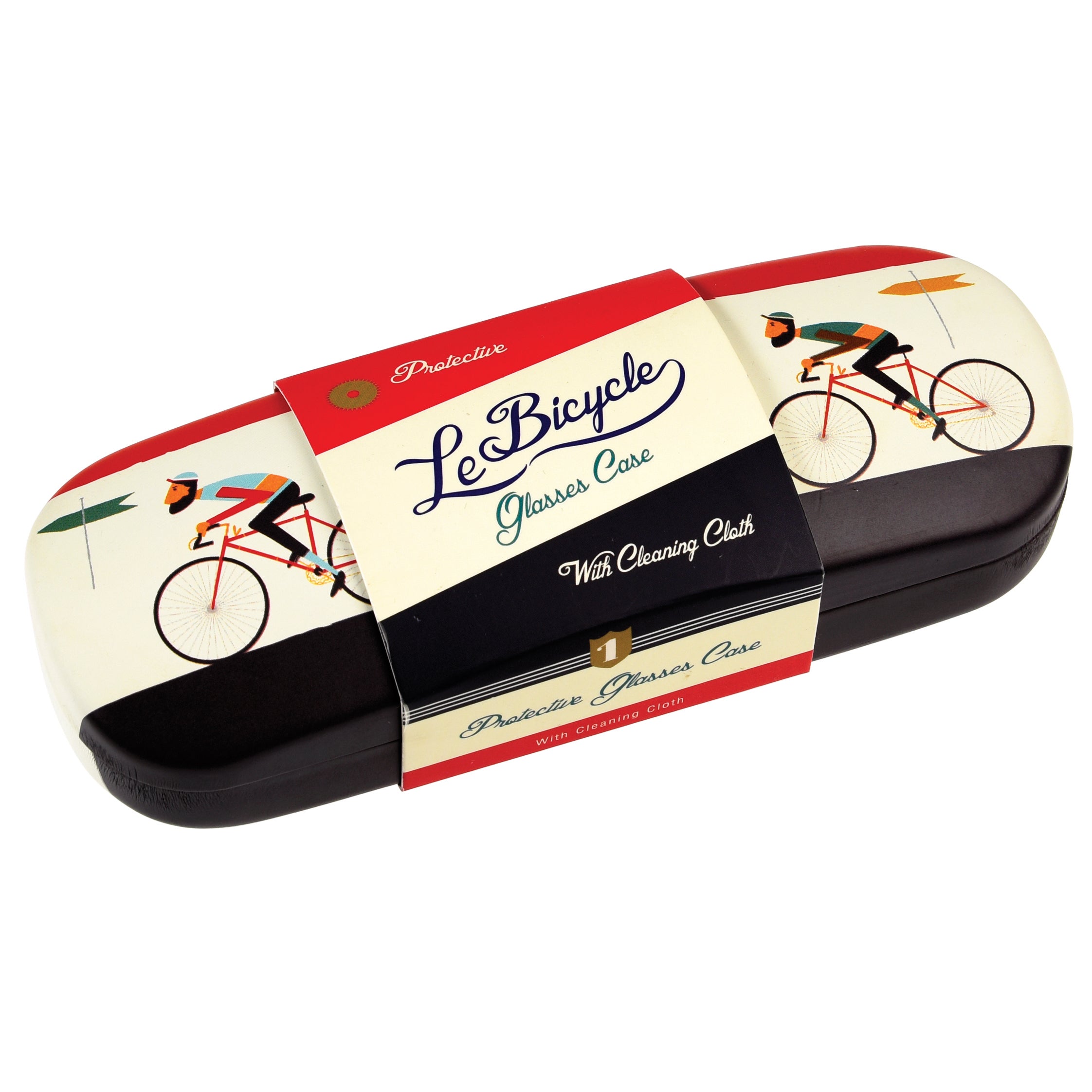 Le Bicycle Glasses Case With Cleaning Cloth