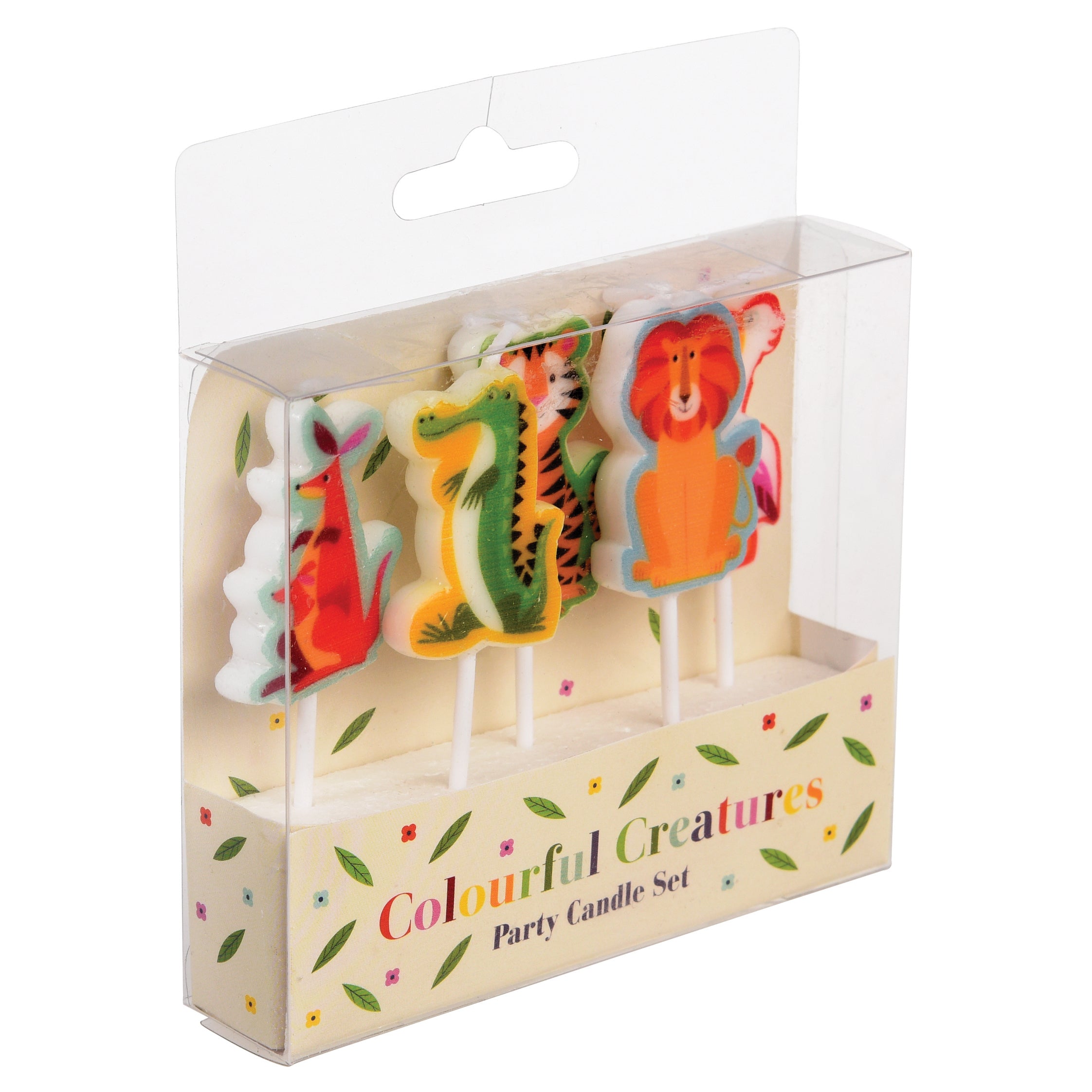 Colourful Creatures Party Candles (Pack Of 5)