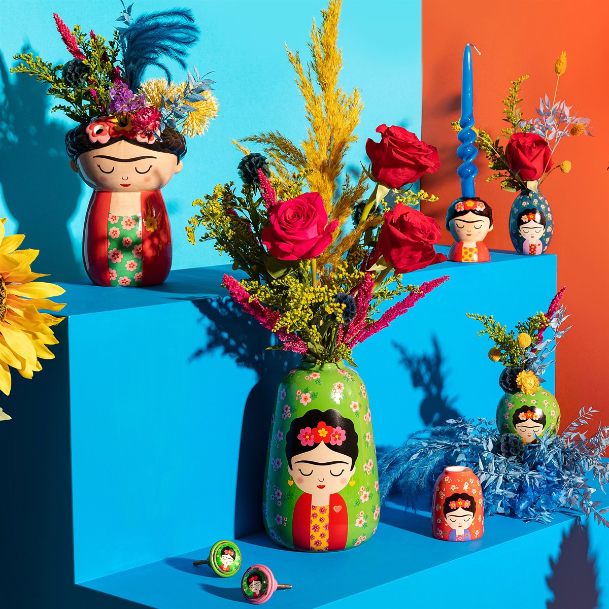 Frida Floral Vases - Set of 3