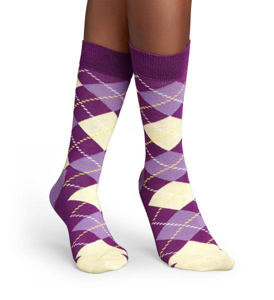 Happy Socks zokni Happy Socks Argyle zokni lila sárga
