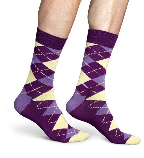 Happy Socks zokni Happy Socks Argyle zokni lila sárga