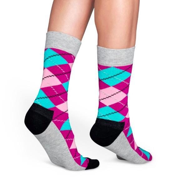 Happy Socks zokni Happy Socks Argyle Zokni - rózsaszín szürke
