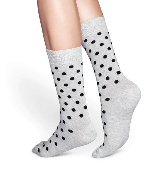 Happy Socks termék Happy Socks Dot unisex zokni fehér fekete pöttyös