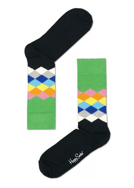 Happy Socks zokni Happy Socks Faded Diamond zokni fekete zöld