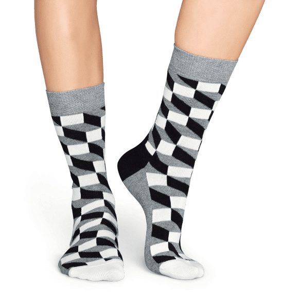 Happy Socks zokni Happy Socks Filled Optic zokni - Szürke/Fekete