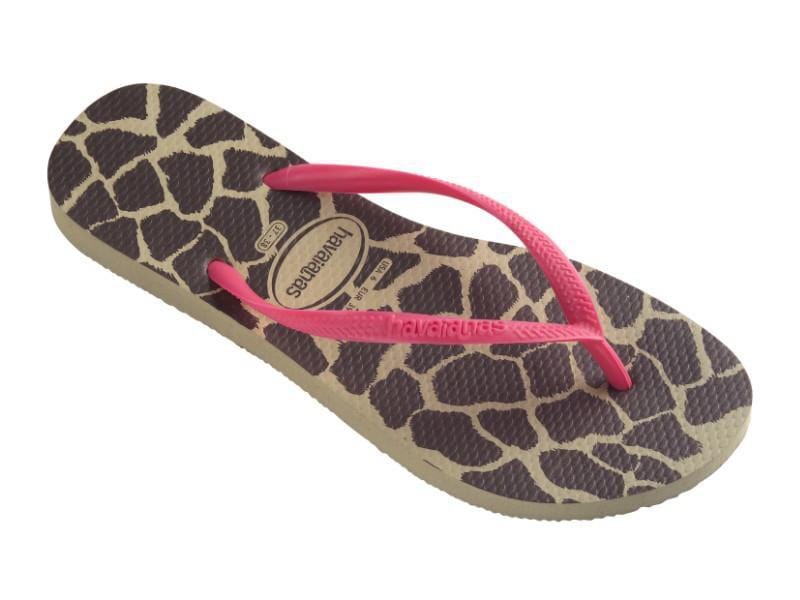 havaianas Papucs Havaianas Slim flip-flop női papucs - Animals Fluo Sand Grey/Pink