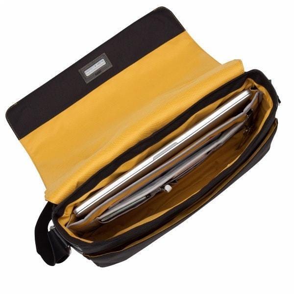 Knomo táska Knomo Bungo RFID fekete bőr válltáska