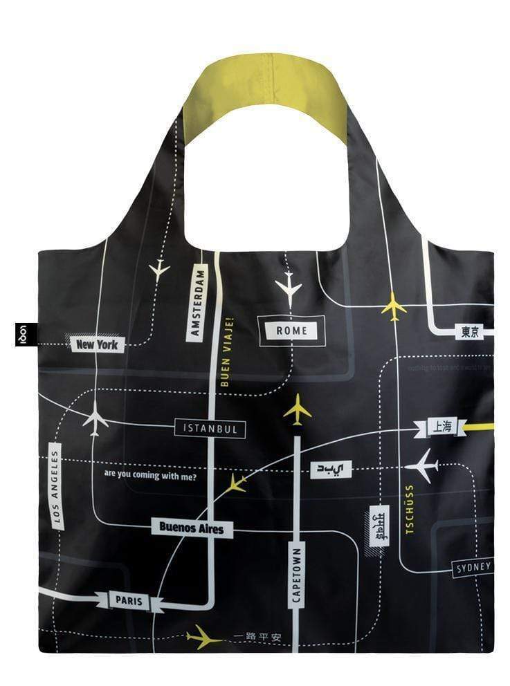 LOQI Táska LOQI AIRPORT Departures - környezetbarát bevásárlótáska