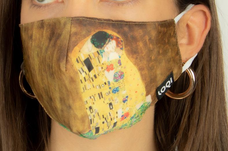 LOQI Maszk LOQI GUSTAV KLIMT The Kiss Mask - textil arcmaszk, szájmaszk