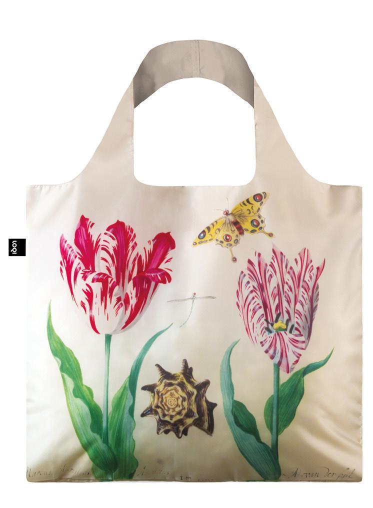 LOQI Táska LOQI JACOB MARREL  Two Tulips & Irma Boom DNA 03 - környezetbarát bevásárlótáska