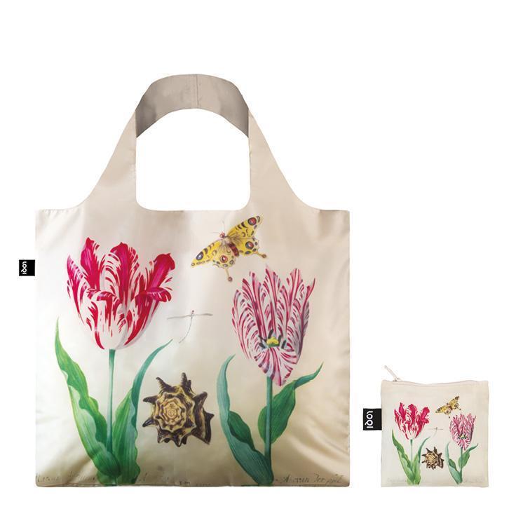 LOQI Táska LOQI JACOB MARREL  Two Tulips & Irma Boom DNA 03 - környezetbarát bevásárlótáska