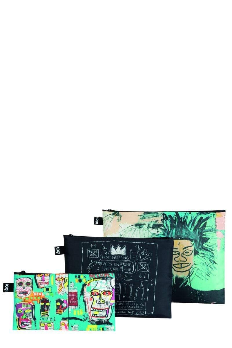 LOQI Neszeszer LOQI JEAN MICHEL BASQUIAT Skull, Crown, Warhol - környezetbarát neszeszer