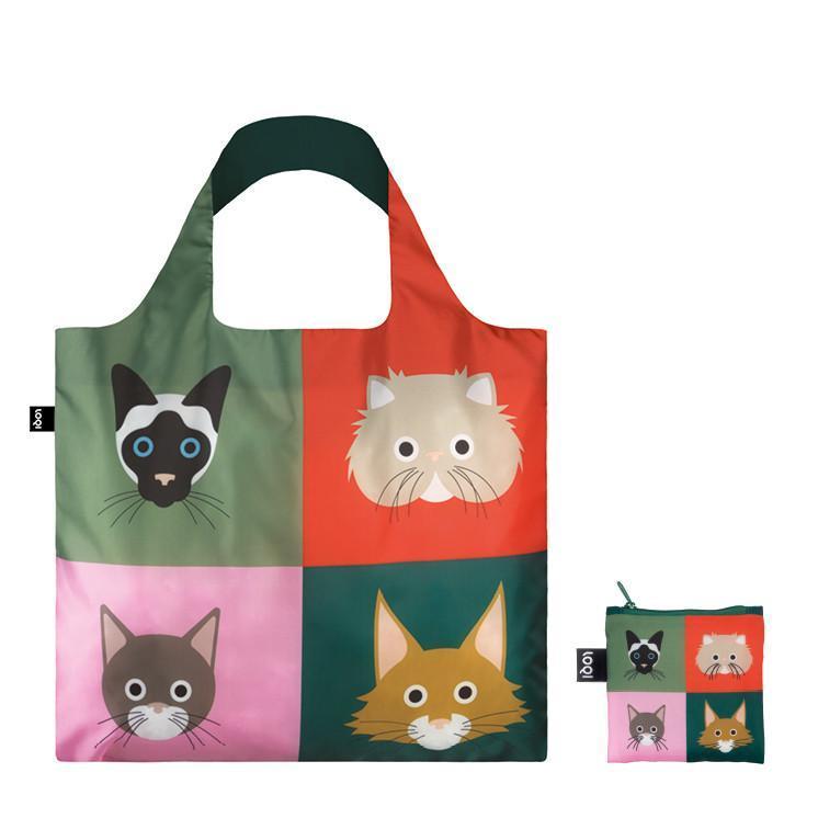 LOQI Stephen Cheetham - Cats - környezetbarát bevásárlótáska