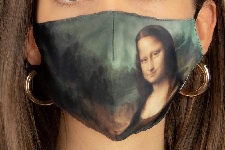 LOQI Maszk LOQI LEONARDO DA VINCI Mona Lisa Mask - textil arcmaszk, szájmaszk