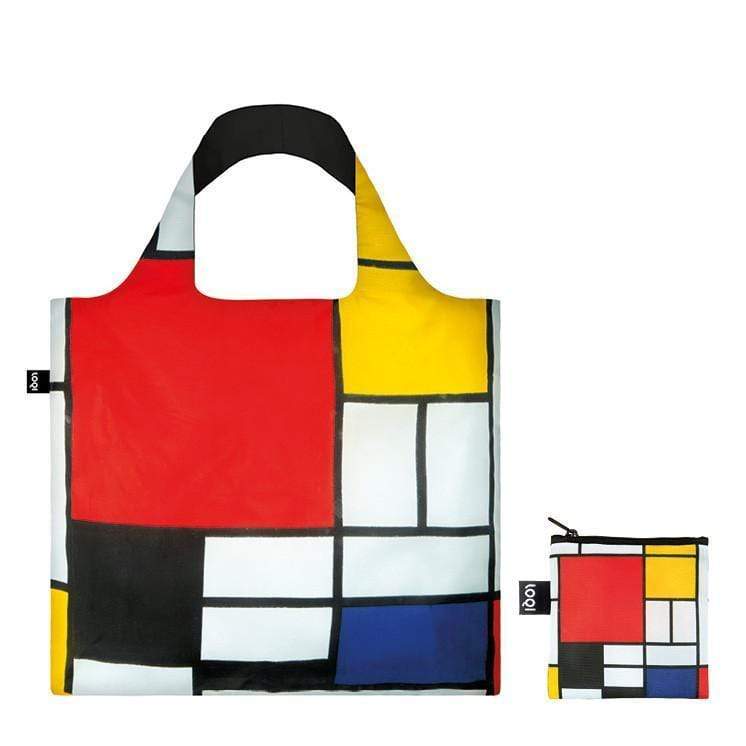 LOQI Piet Mondrian  - Composition with Red, Yellow, Blue and Black Recycled -  bevásárlótáska