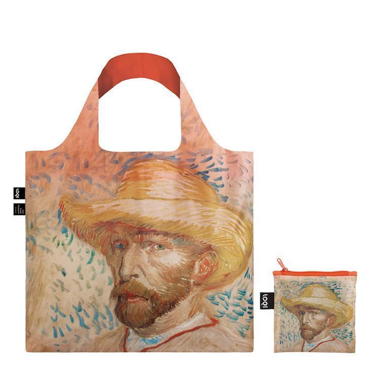 LOQI Táska LOQI VAN GOGH Self-Portrait with Straw Hat - környezetbarát bevásárlótáska