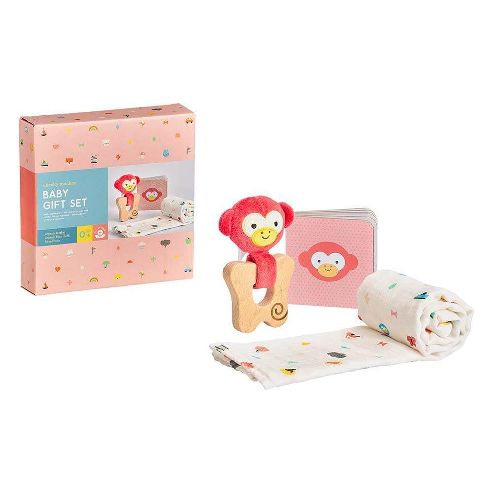 PETIT COLLAGE Ajándéktárgy PETIT COLLAGE Little Monkey Baby Gift Set kislányoknak