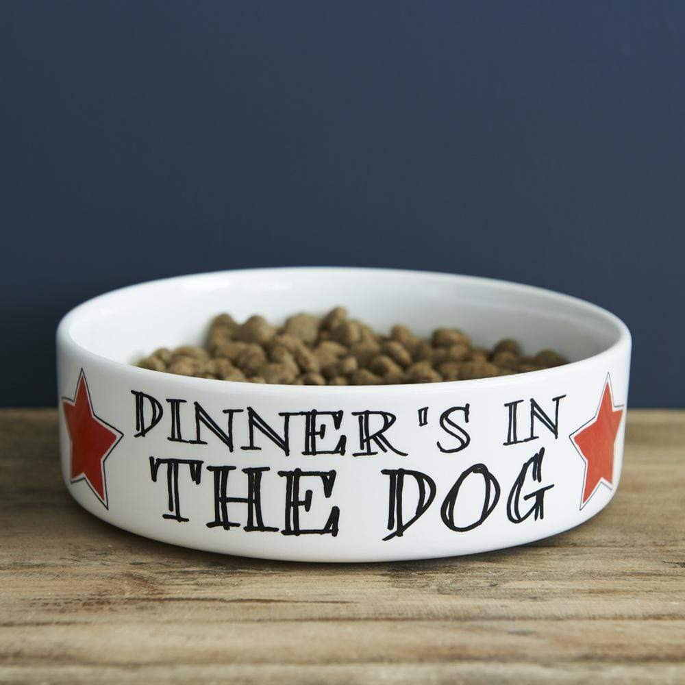 Sweet William Designs kutyatál Sweet William Designs Kutyatál - Dinner's in the Dog (Large)