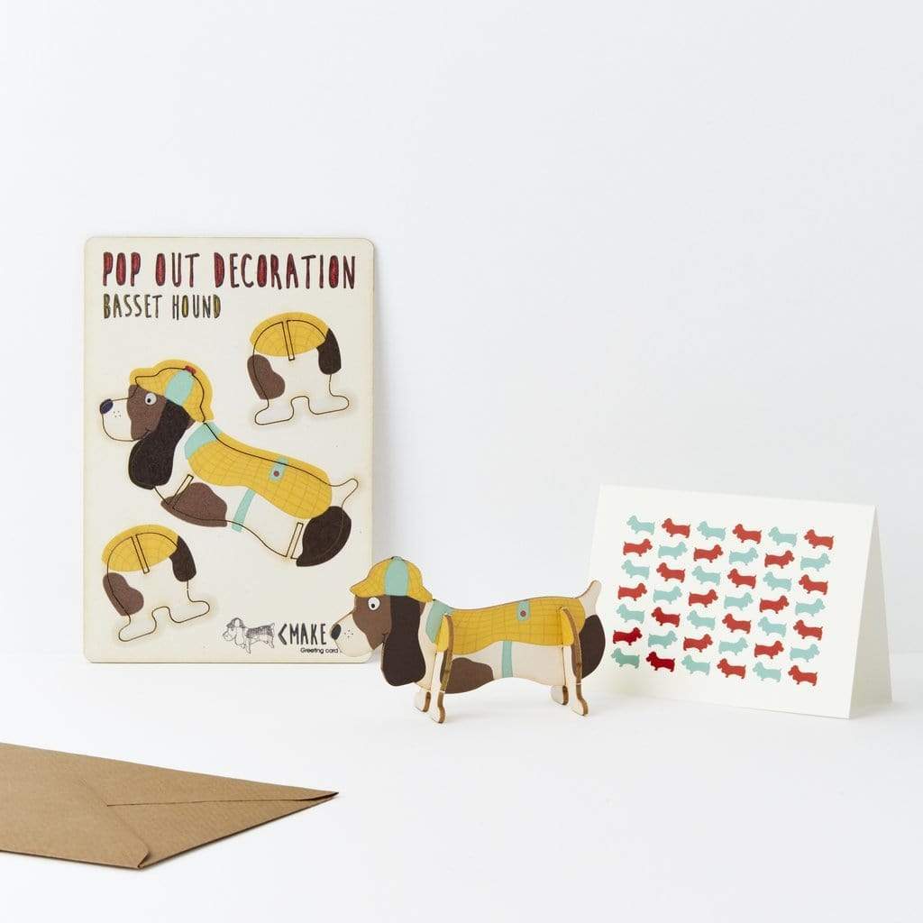 The Pop Out Card Company Ajándéktárgy The Pop Out Card Company Üdvözlőkártya - Basset Hound