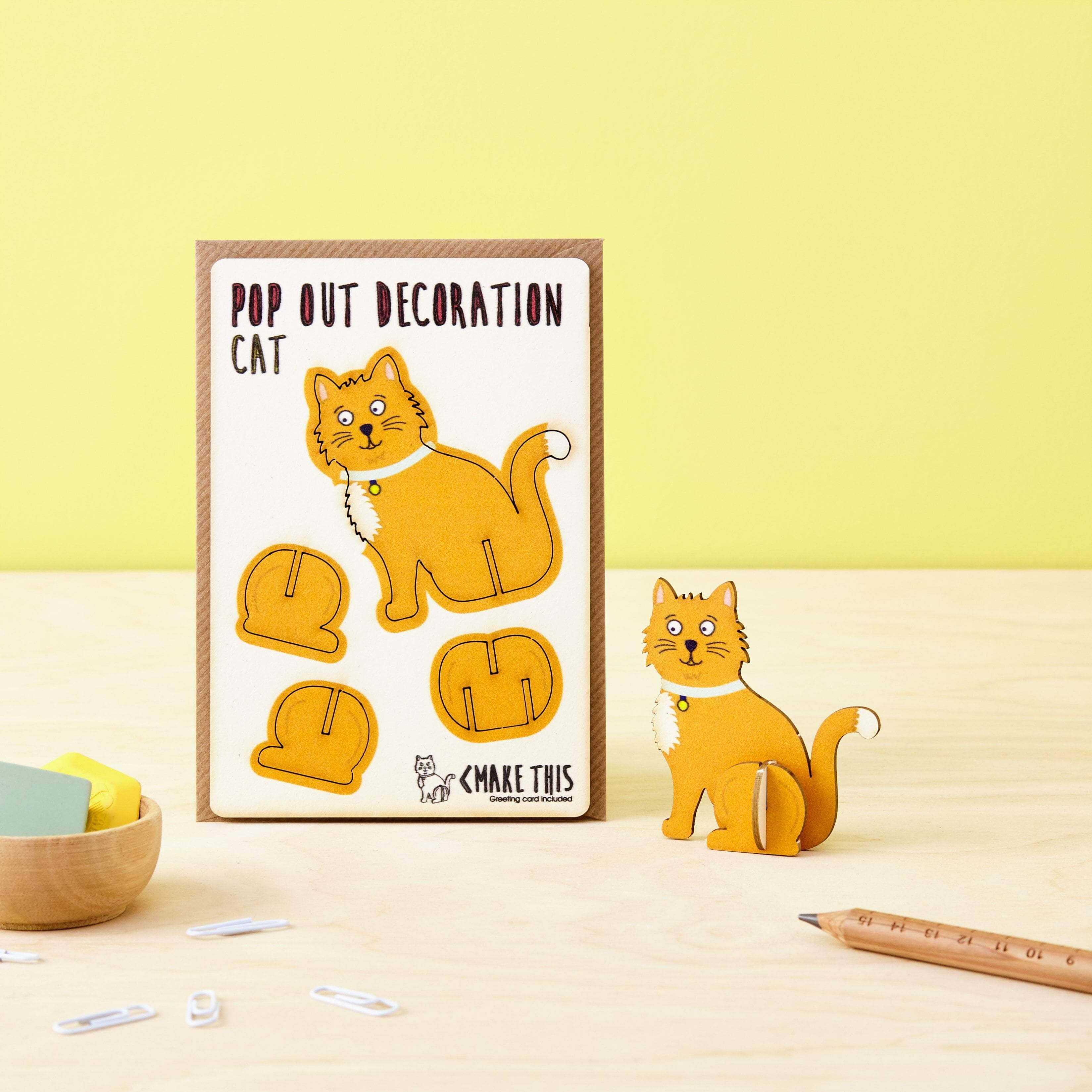 The Pop Out Card Company Ajándéktárgy The Pop Out Card Company Üdvözlőkártya - Cat