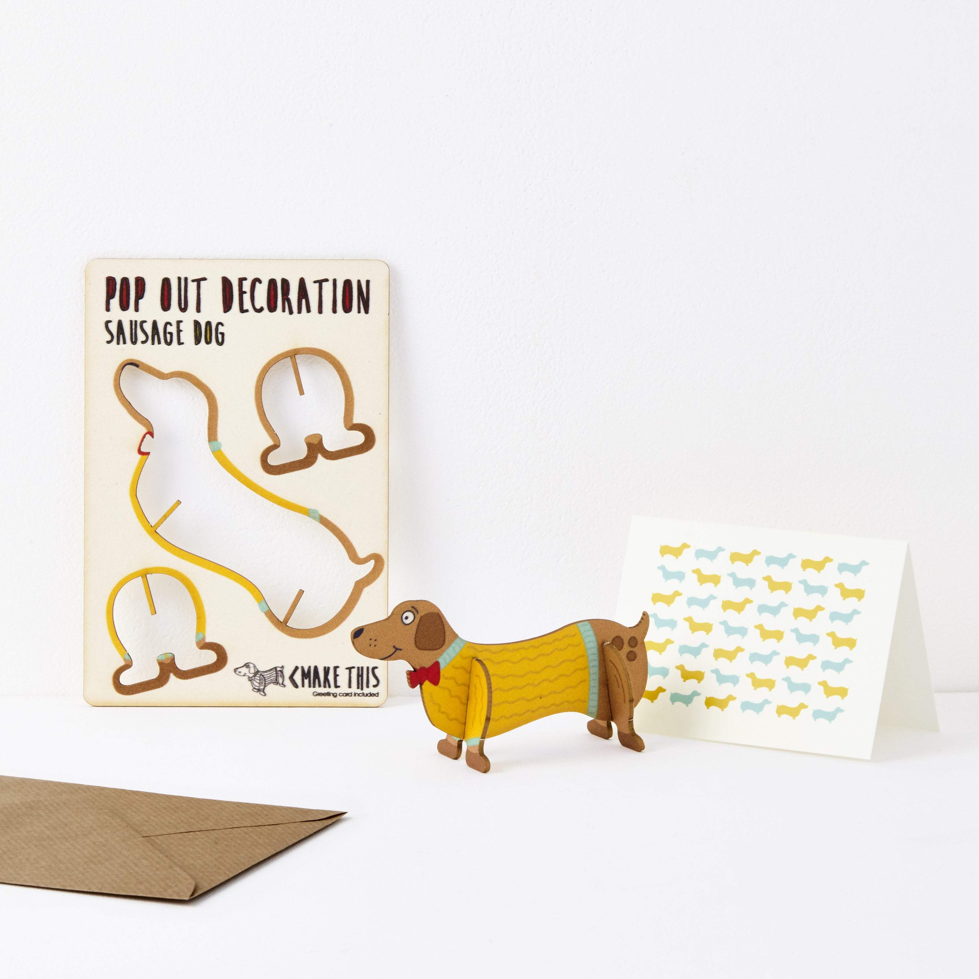 The Pop Out Card Company Ajándéktárgy The Pop Out Card Company Üdvözlőkártya - Sausage Dog